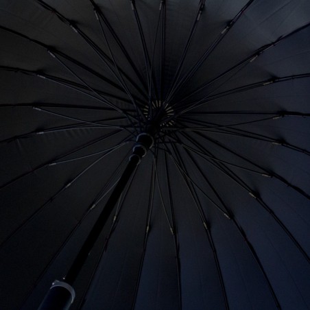 Della Solare Impara Umbrella Black Open Inside